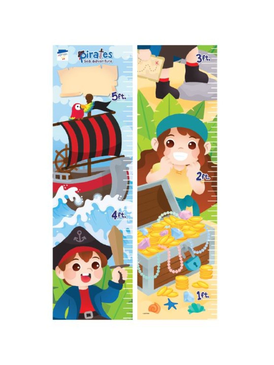 Joytoy Pirates Sea Adventure Growth Charts (No Color- Image 1)