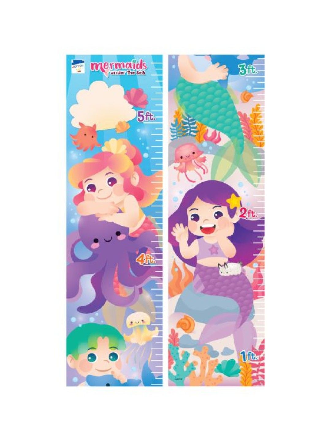 Joytoy Mermaids Under The Sea Growth Chart (No Color- Image 1)