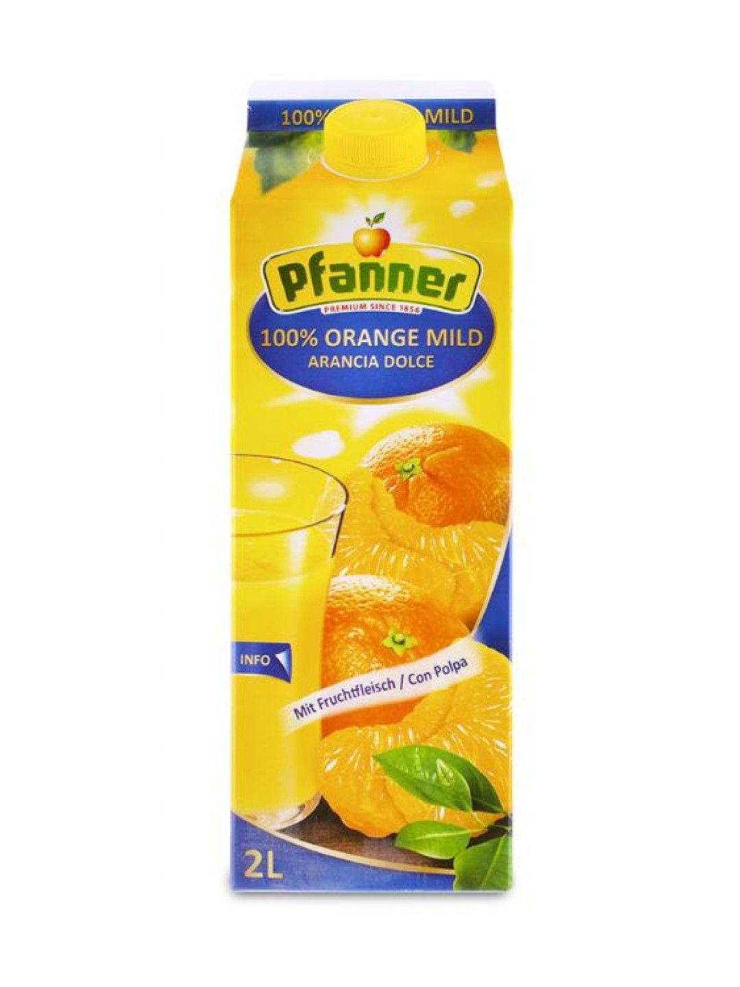 Pfanner 100% Orange Juice with Pulp (2L)