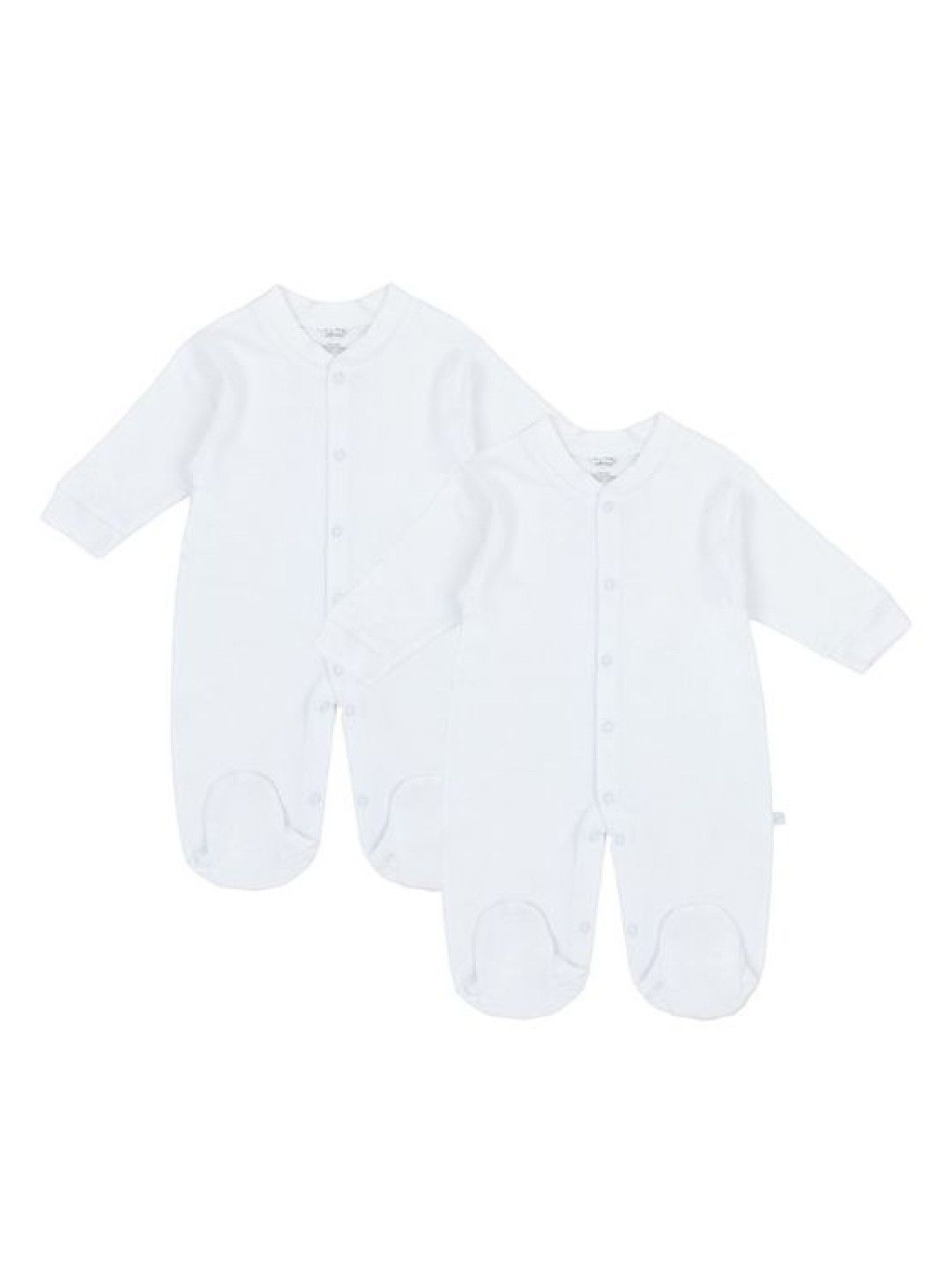 Mother's Choice White Collection 2-Pack Long Sleeve Footed Romper / Growers