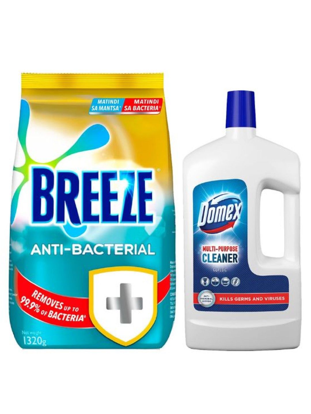 Breeze Powder Antibacterial 1320g + Domex Multipurpose Cleaner Classic 1L