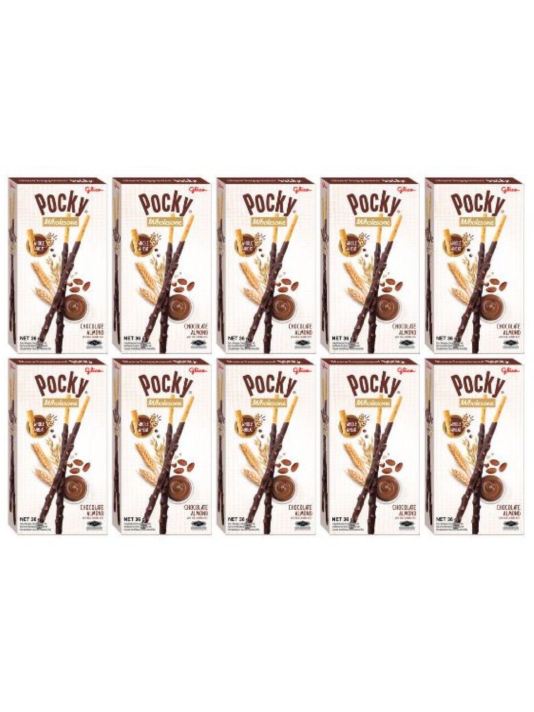 Pocky Wholesome Chocolate Almonds Sticks (Bundle of 10) (No Color- Image 1)