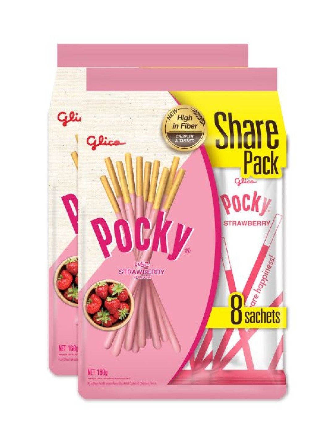 Pocky Strawberry Biscuit Sticks Share Pack (Bundle of 2) (No Color- Image 1)