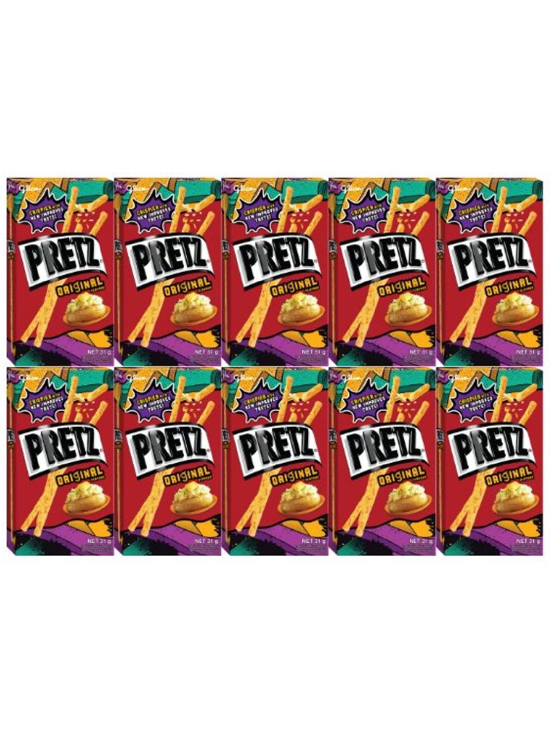 Pretz Original Flavour Biscuit Sticks (Bundle of 10)