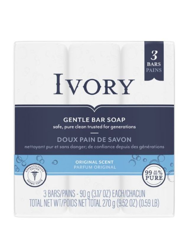 Ivory Gentle Bar Soap Original Scent (3 Bars x 90g edamama
