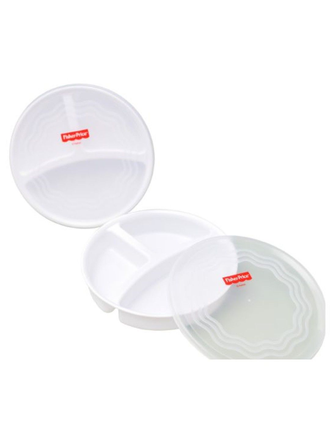 Fisher Price Feeding Dish Divided Plates with Lids (2 pack)