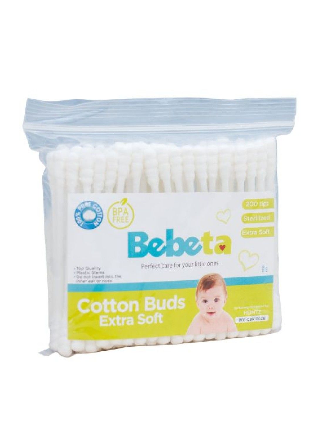 Bebeta Regular Cotton Swab (100 pcs) (No Color- Image 1)