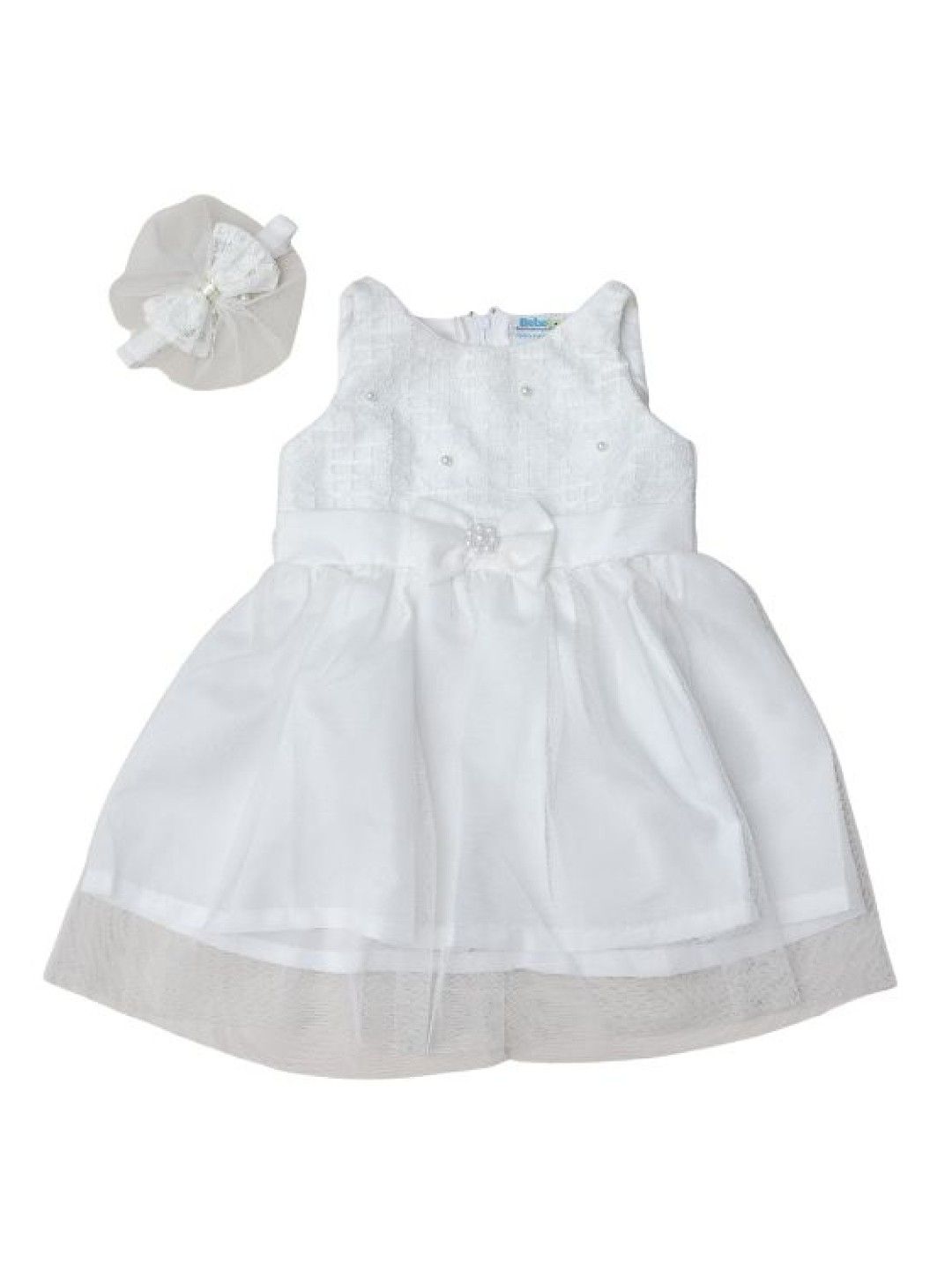 Bebeta Sleeveless Formal Dress (Cream- Image 1)