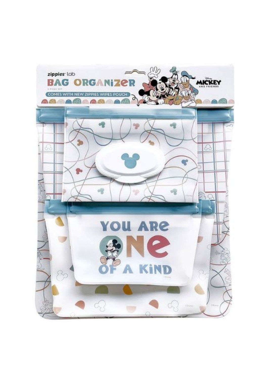 Zippies Lab Disney Mickey & Friends Kiddie Blogger (5-pc Bag Organizer Set) (No Color- Image 1)