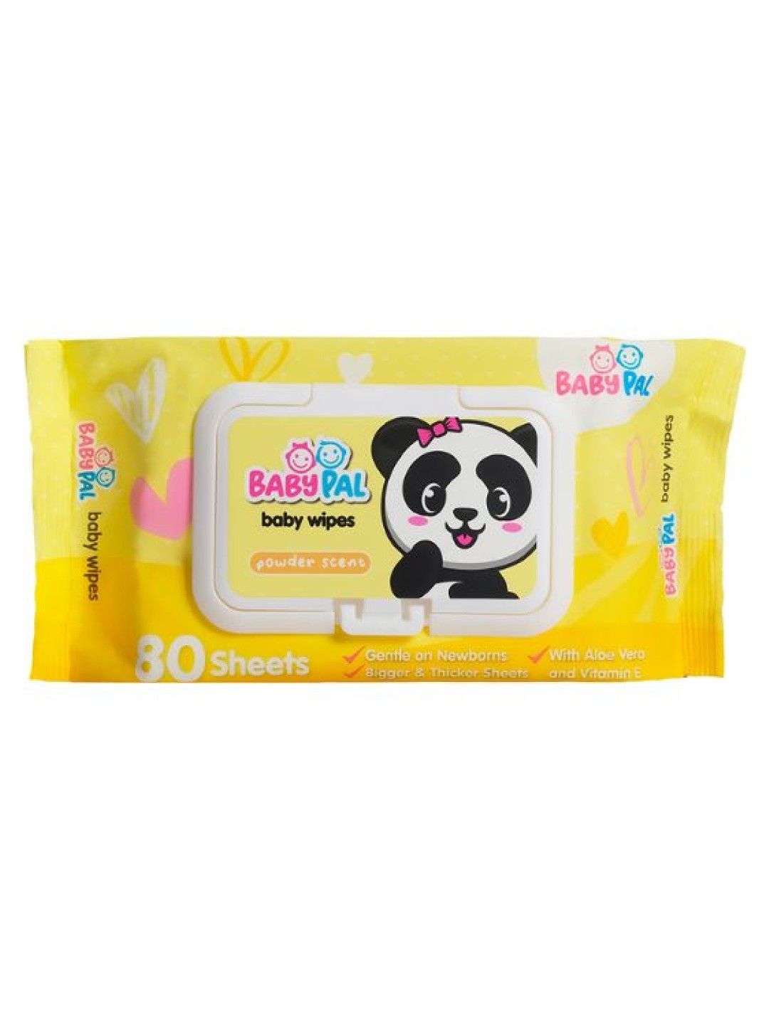 BabyPal Baby Wipes Powder Scent (80 Sheets x 1 Pack) (No Color- Image 1)