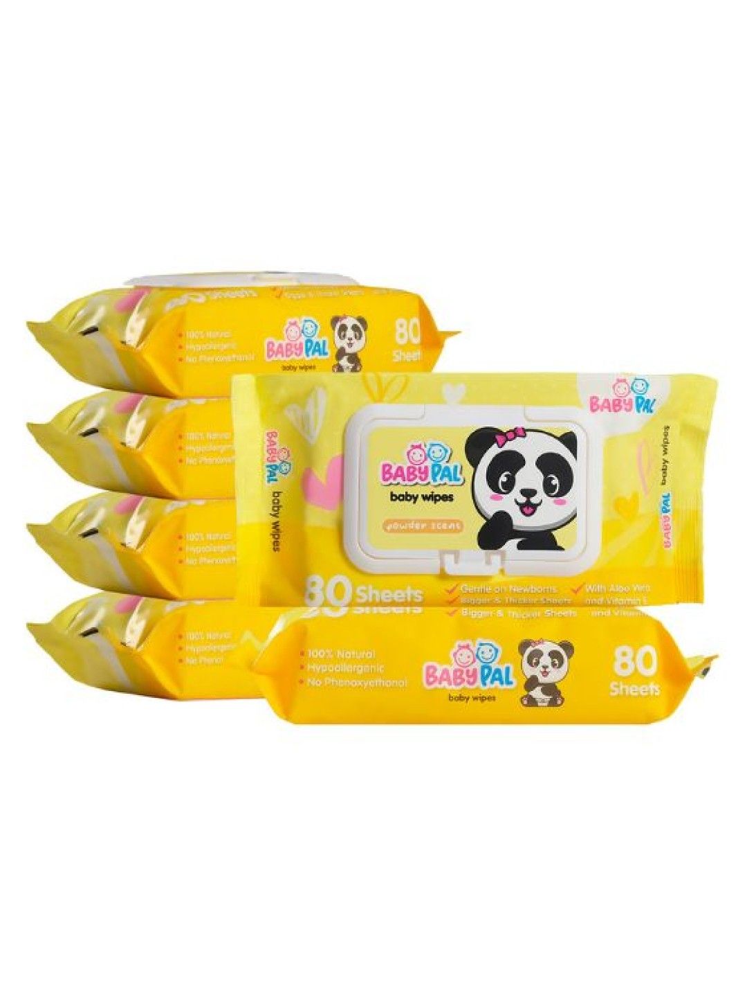 BabyPal Baby Wipes Powder Scent (80s x 6 Packs) (No Color- Image 1)