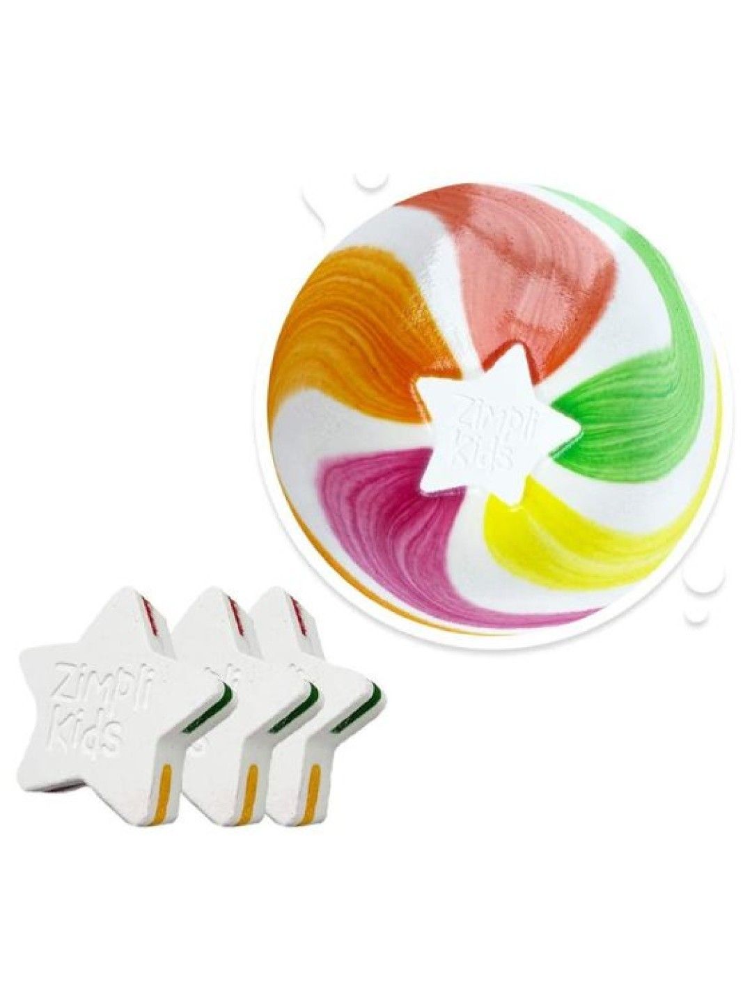 Zimpli Kids White Star with Rainbow Effect (No Color- Image 1)
