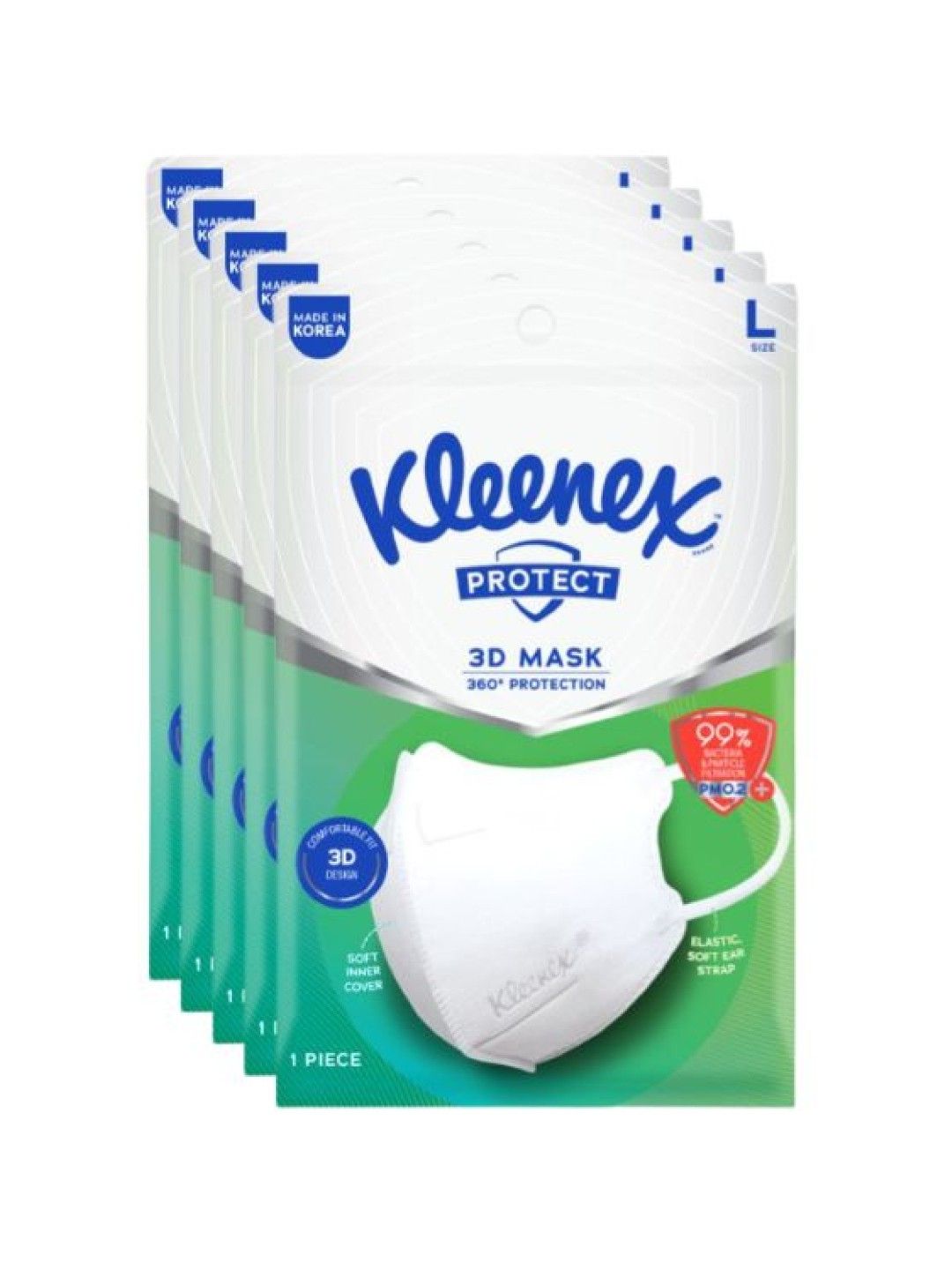 Kleenex [Buy 5, Get 10% off] Protect 3D Face Mask KF94 Large (5pcs)