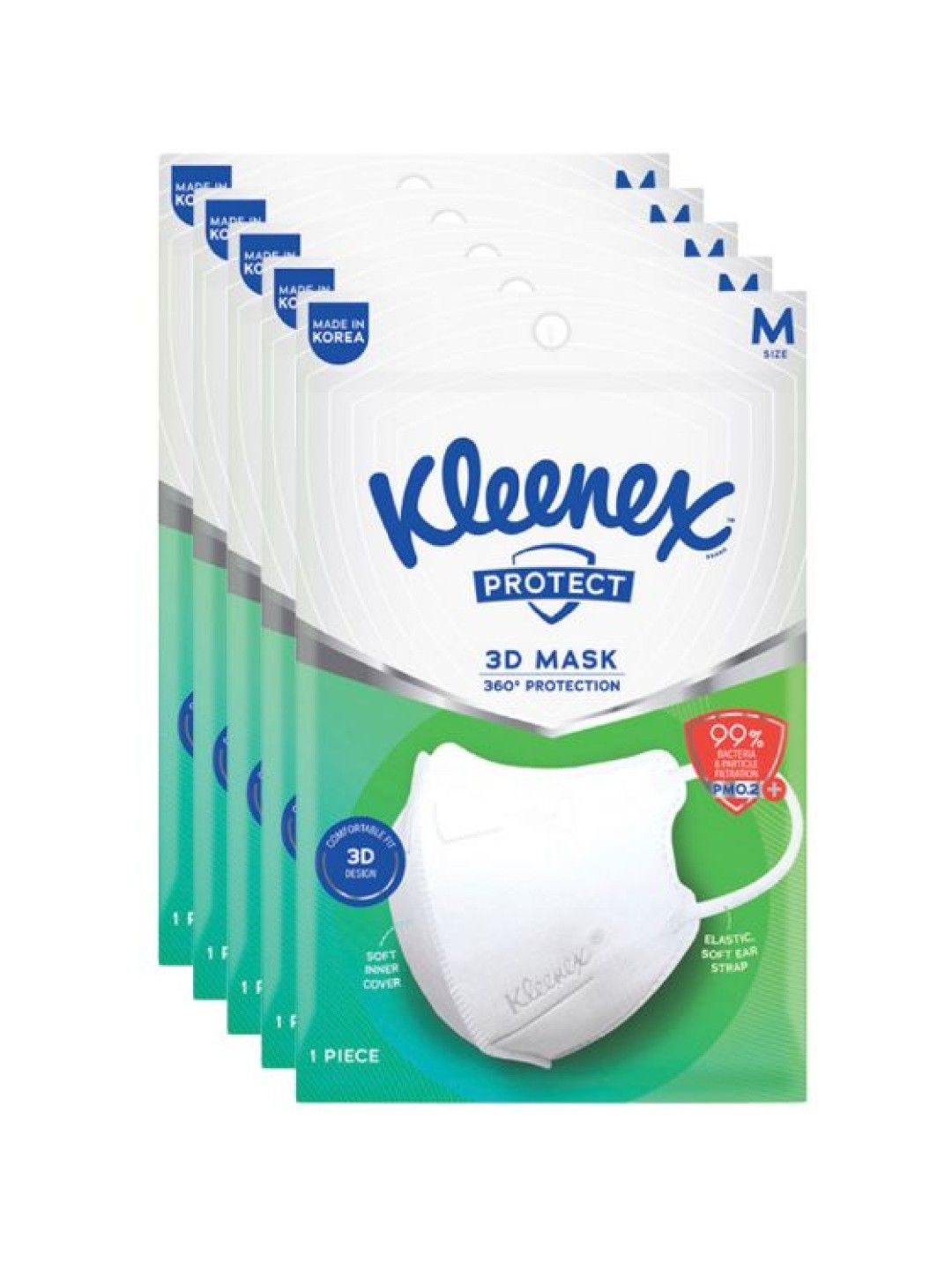 Kleenex [Buy 5, Get 10% off] Protect 3D Face Mask KF94 Medium (5pcs)