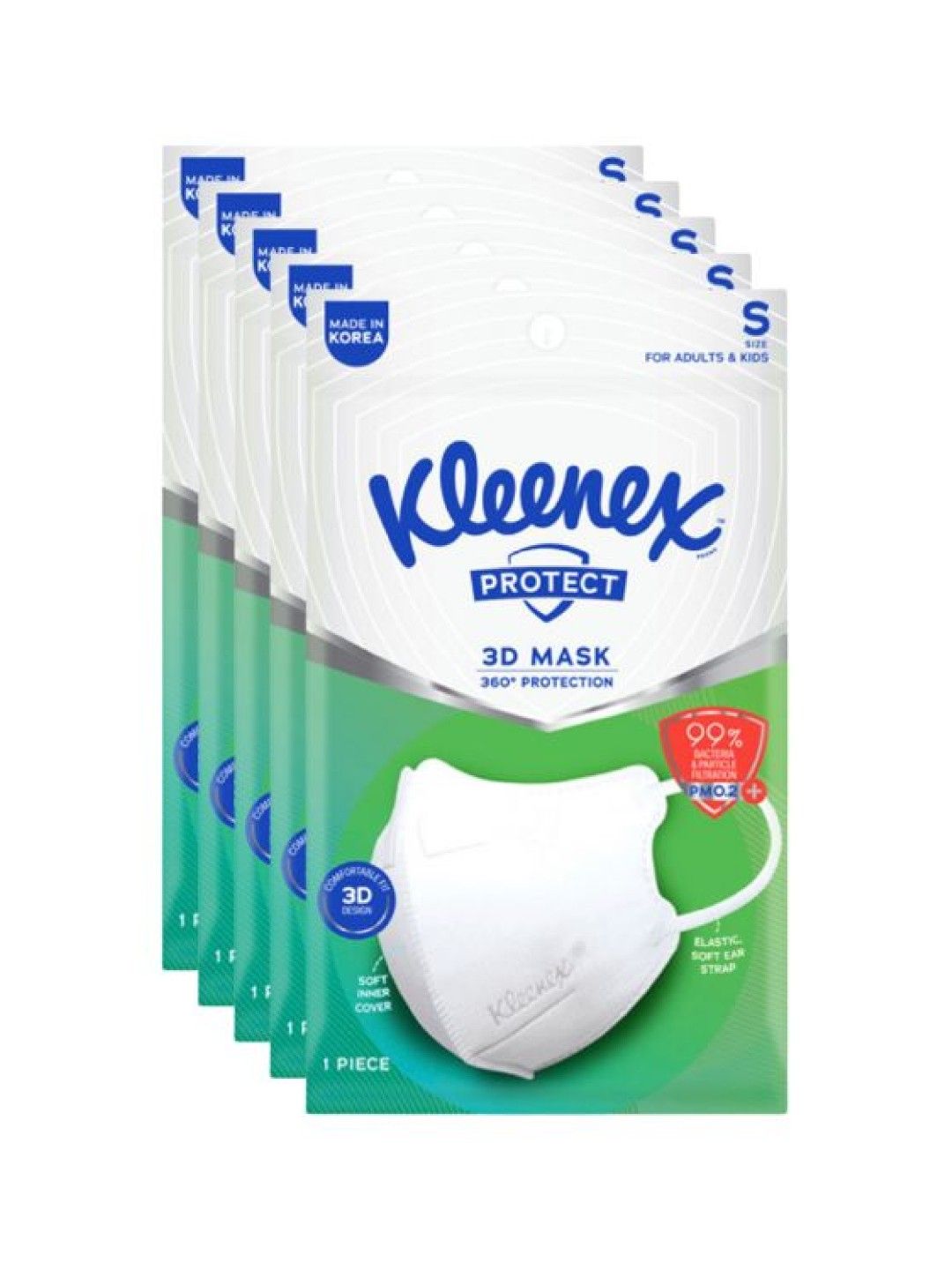 Kleenex [Buy 5, Get 10% off] Protect 3D Face Mask KF94 Small (5pcs) (No Color- Image 1)