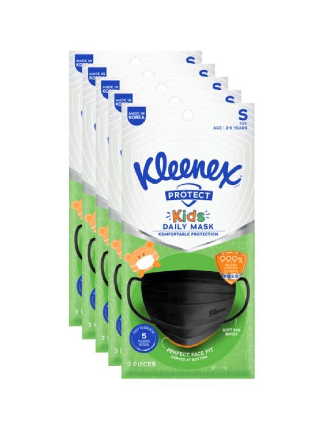 Kleenex [Buy 5, Get 10% off] Protect Kids Daily Face Mask Small 3-Pack (15pcs)