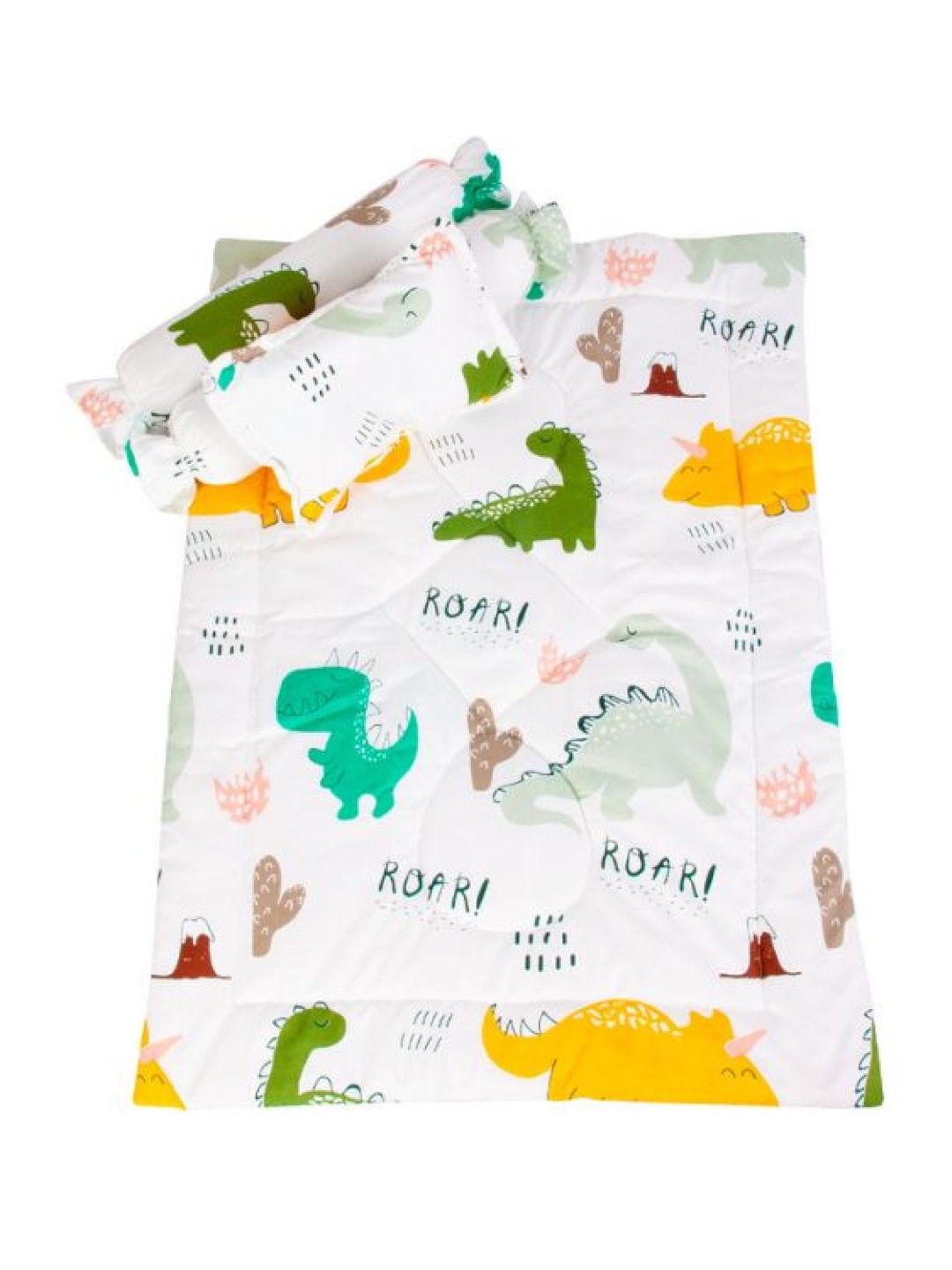 Kozy Blankie Comforter Set (Dino Roar White- Image 1)