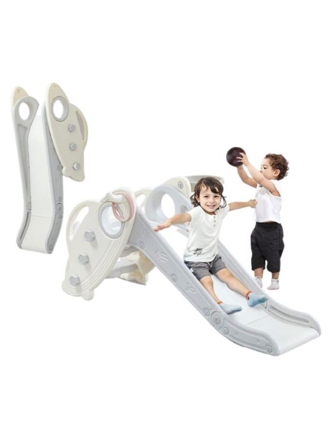 QT Hub Amaris Toddler Foldable Slide (White- Image 1)
