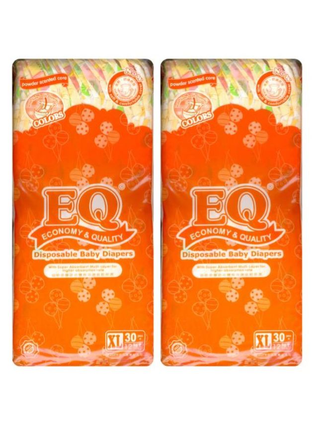 EQ Diapers and Wipes [Buy 1 Take 1] Colors Big Pack XL (30 pcs) edamama