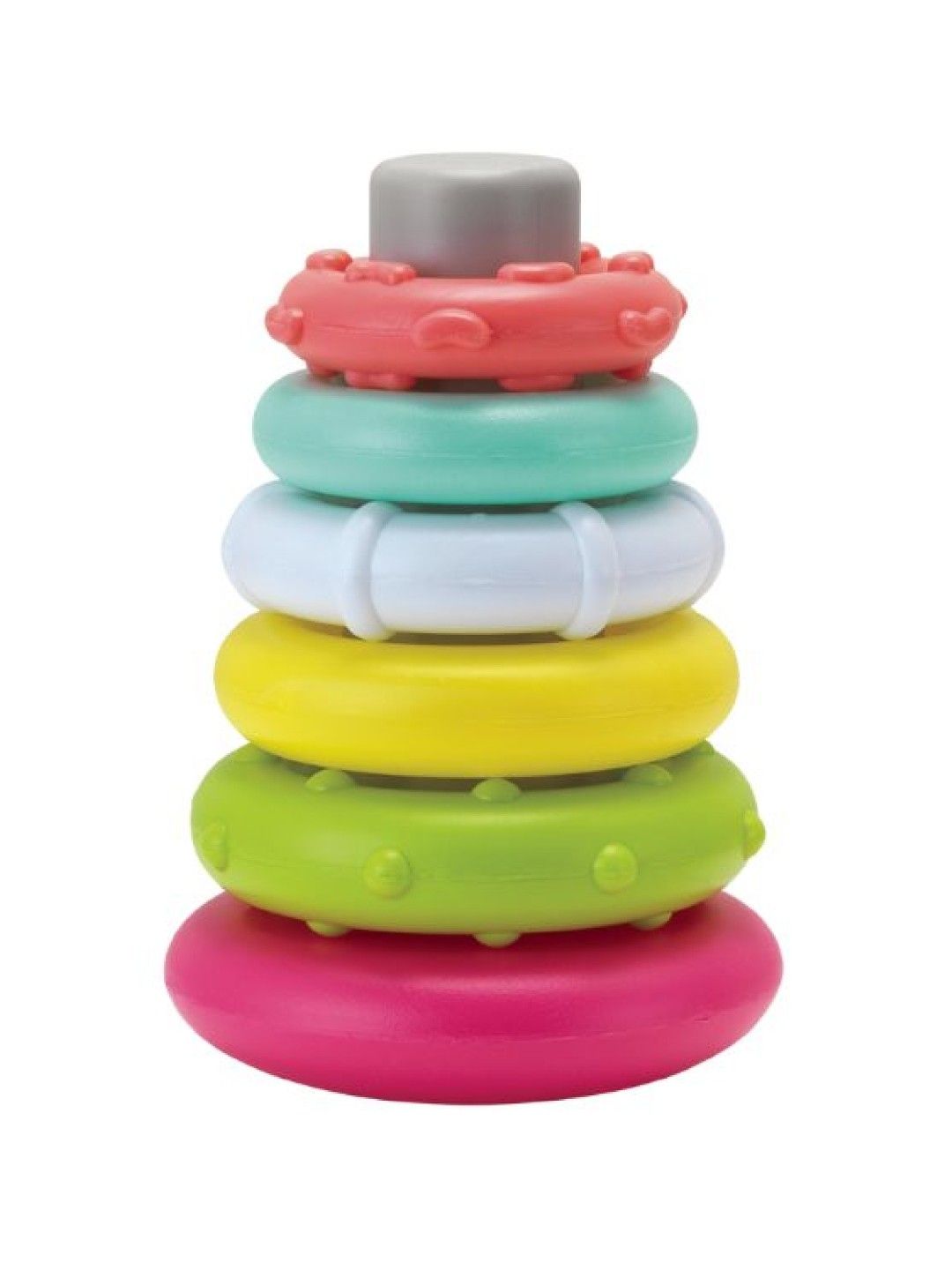 Infantino Rock 'N Stack Rings Pastel Colors (Pastel- Image 1)