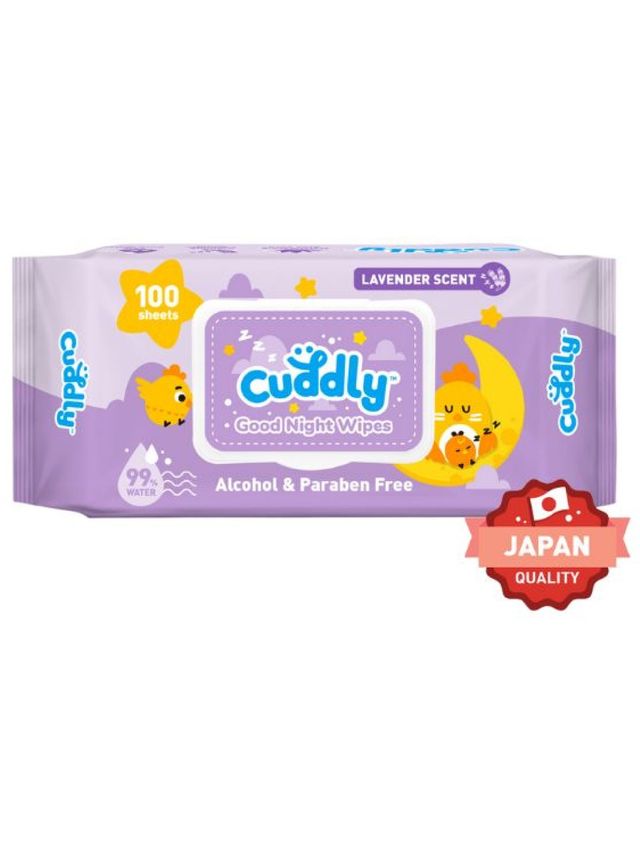 Cuddly Good Night Baby Wipes 100s - Lavender Scent (1 Pack)