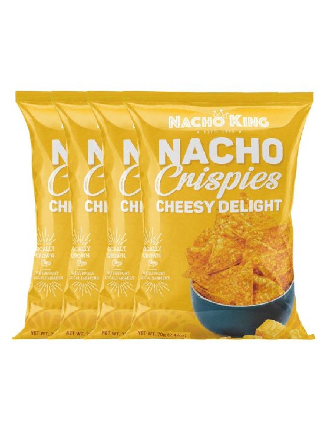 Nacho King Nacho Crispies Cheesy Delight - Bundle of 4