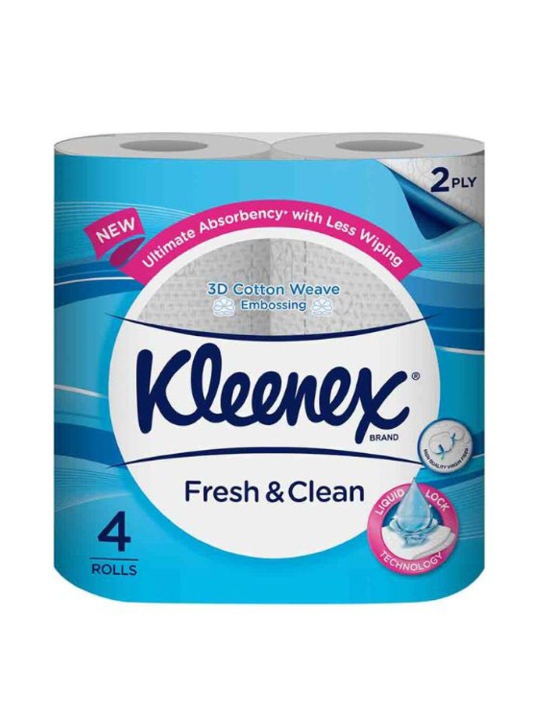 Kleenex Fresh and Clean Bathroom Tissue - 4 Rolls (No Color- Image 1)