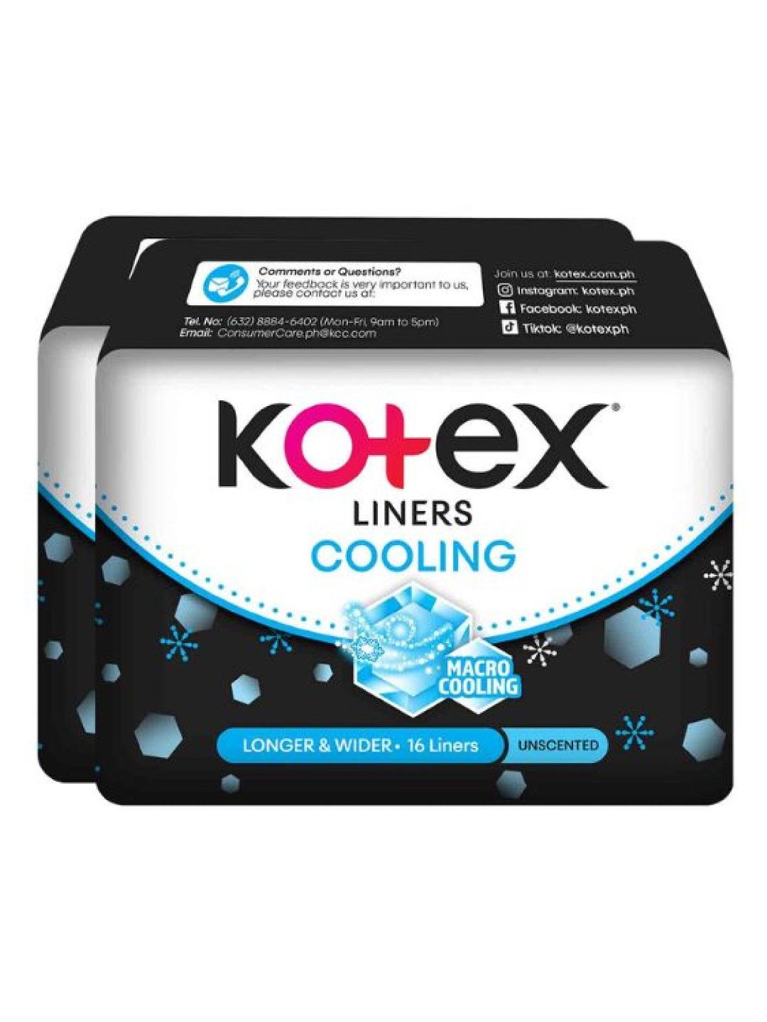 Kotex Liners Cooling (16s x 2 Pack) (No Color- Image 1)