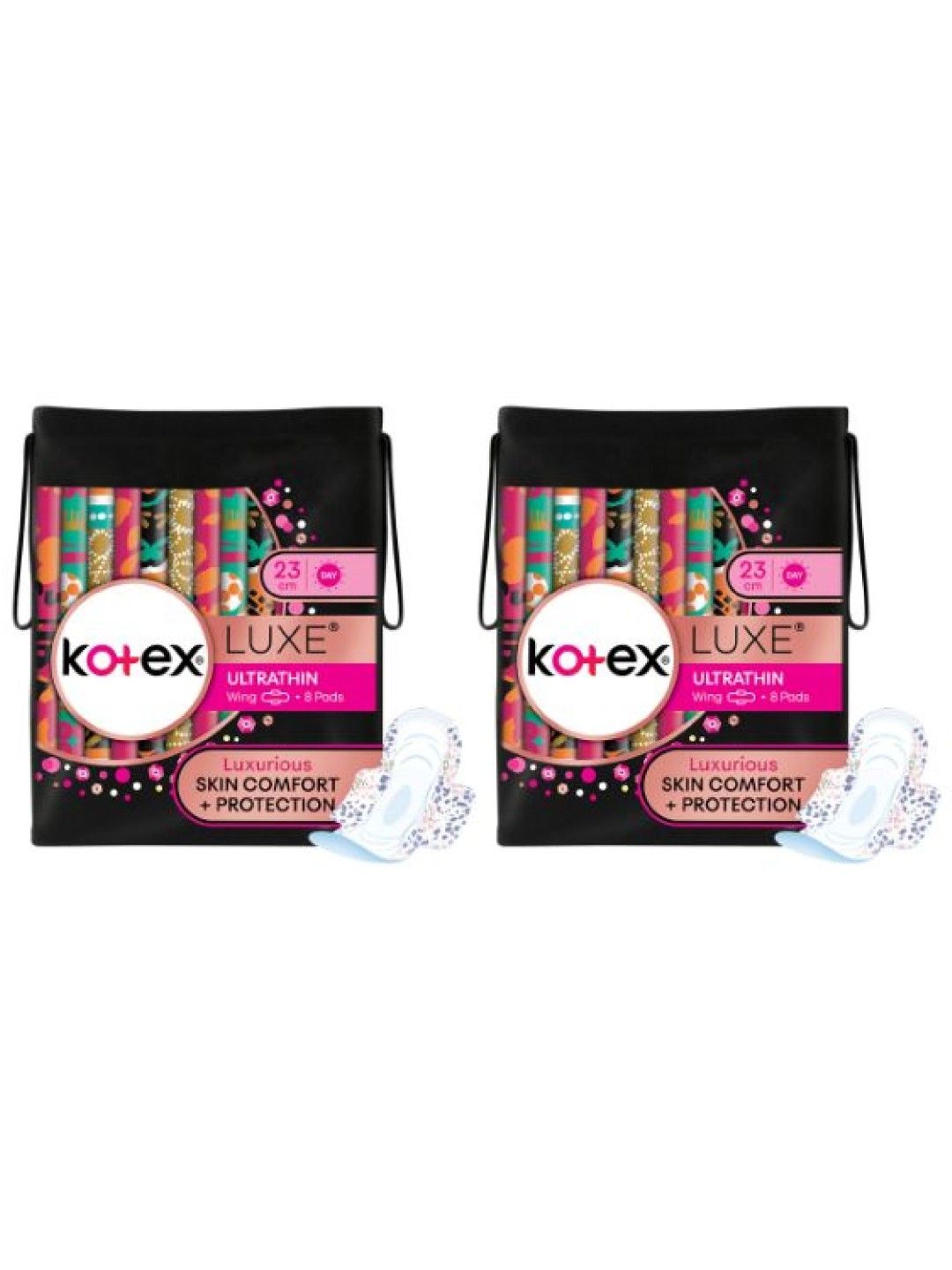 Kotex Luxe Ultrathin Feminine Pads 23cm - 16 Pads (8 Pads x 2  Packs)