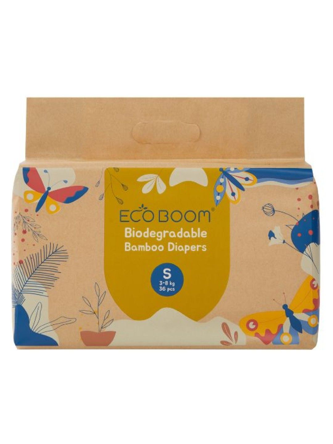 Eco Boom Biodegradable Bamboo Tape Trial Pack Diapers - Small (36s)