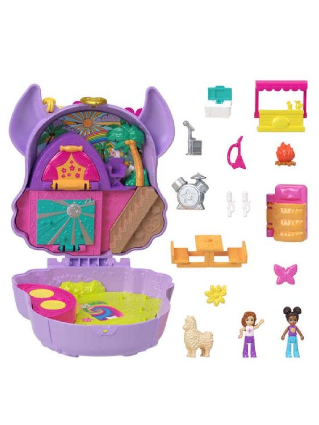 Polly Pocket Camp Adventure Llama Compact Playset (No Color- Image 1)