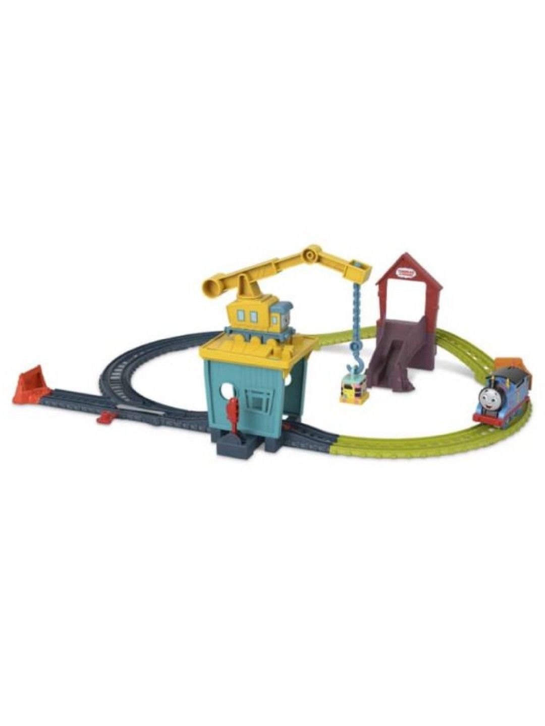 Thomas & Friends Train Set With Carly the Crane Sandy And Motorized Thomas, Fix ‘Em Up Friends (No Color- Image 1)