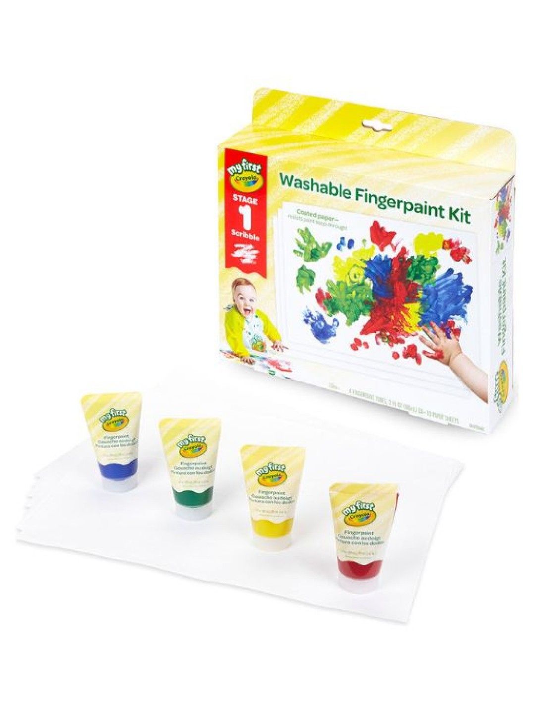 Crayola Young Kids Washable Finger Paint Kit (No Color- Image 1)