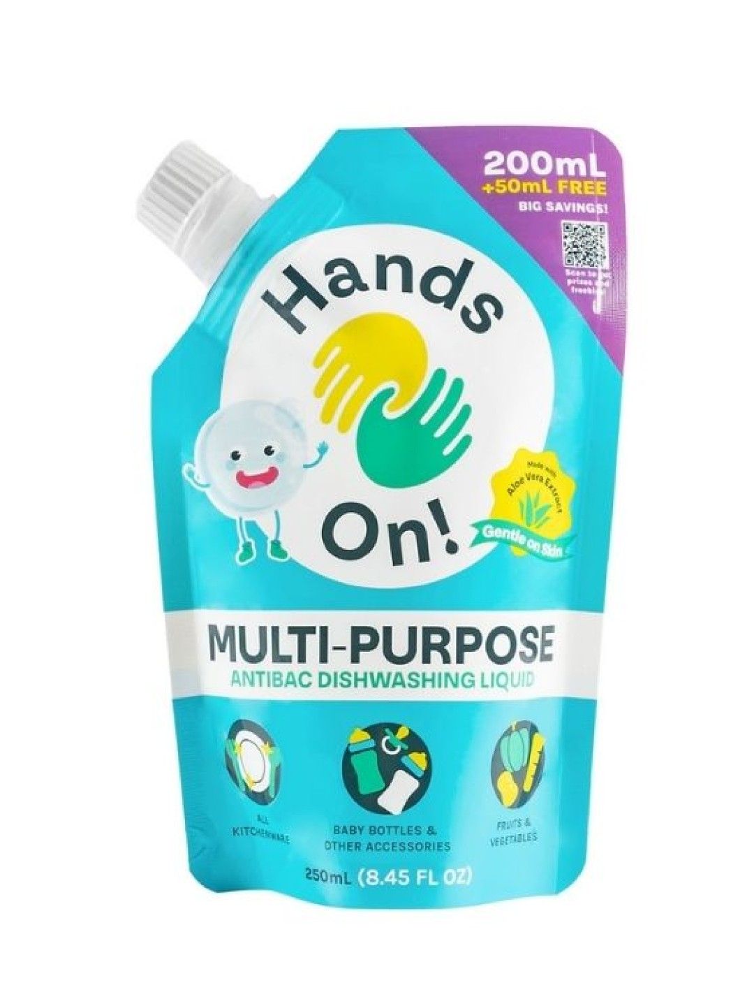 Hands-On! Multi-Purpose Dishwashing Liquid (250ml- Image 1)