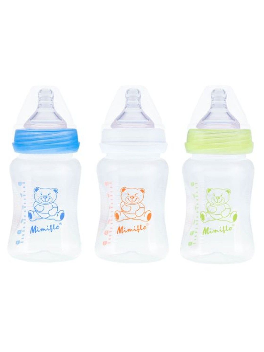 Mimiflo Wide Neck Feeding Bottle PP De Luxe - 6oz (Pack Of 3's) (Blue/White/Green- Image 1)
