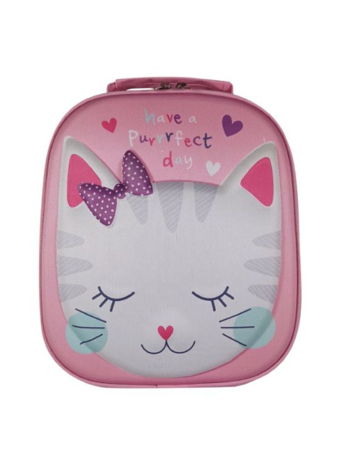 Giggli Insulated Thermal Kids Waterproof Lunch Box Handbag with Strap for Girls (Pink Kitty- Image 1)