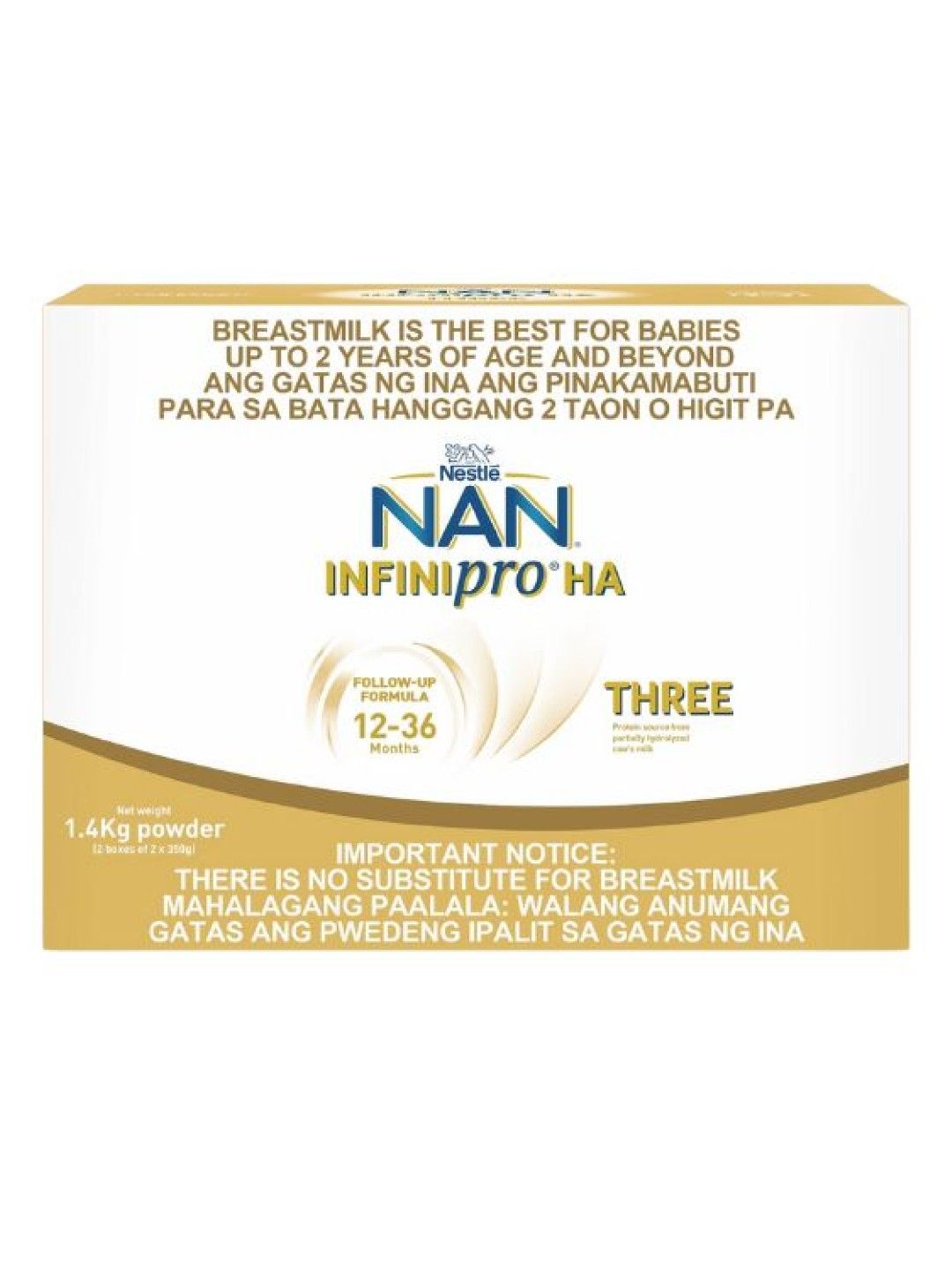 NAN Infinipro HA Three Follow-Up Formula for 12-36 Months (1.4kg) (No Color- Image 1)