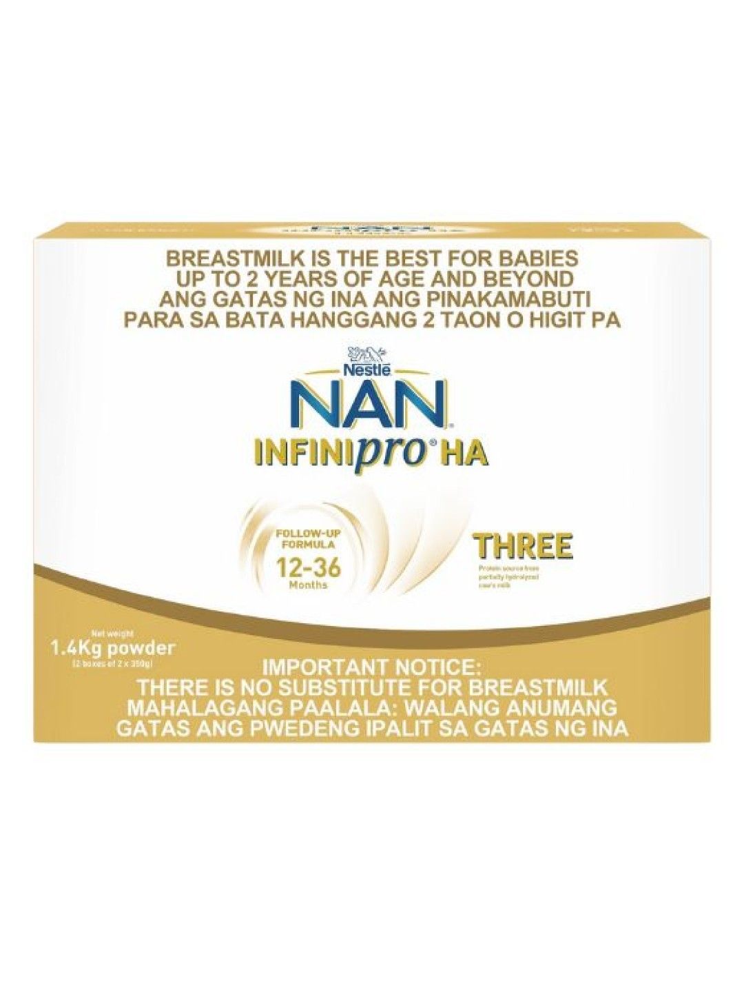 NAN Infinipro HA Three Follow-Up Formula for 12-36 Months (1.4kg) [Expiry: 10/31/24]