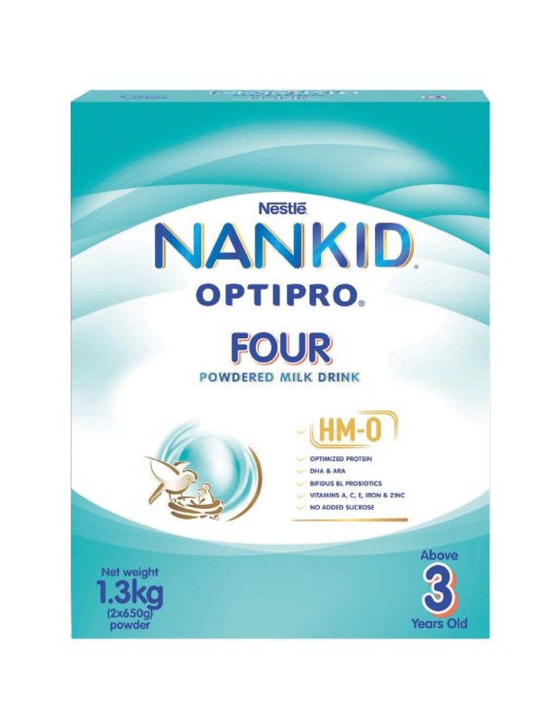 NANKID Optipro Four Powdered Milk For Children Above 3 Years Old (1.3kg)