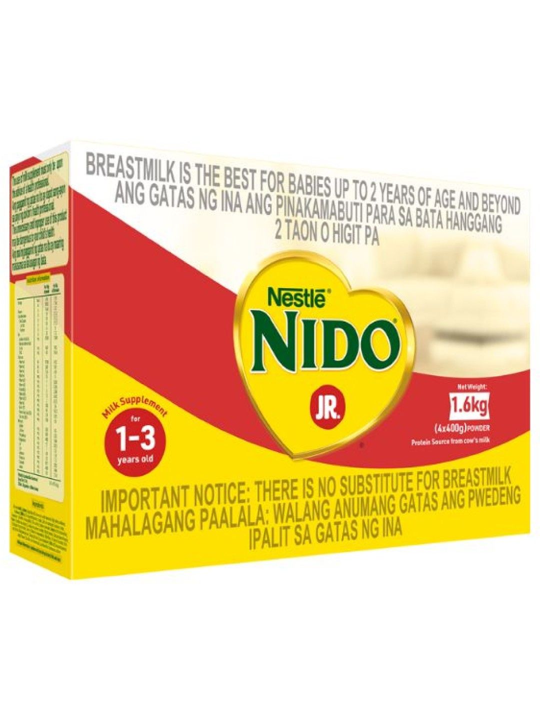 Nido Jr. Junior Powdered Milk Drink For Children 1-3 Years Old (1.6kg) (No Color- Image 1)