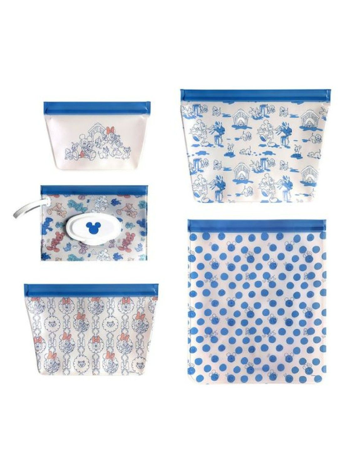 Zippies Disney Puppies and Kittens 5-pc Bag Organizer Set (with wipes pouch) (No Color- Image 1)