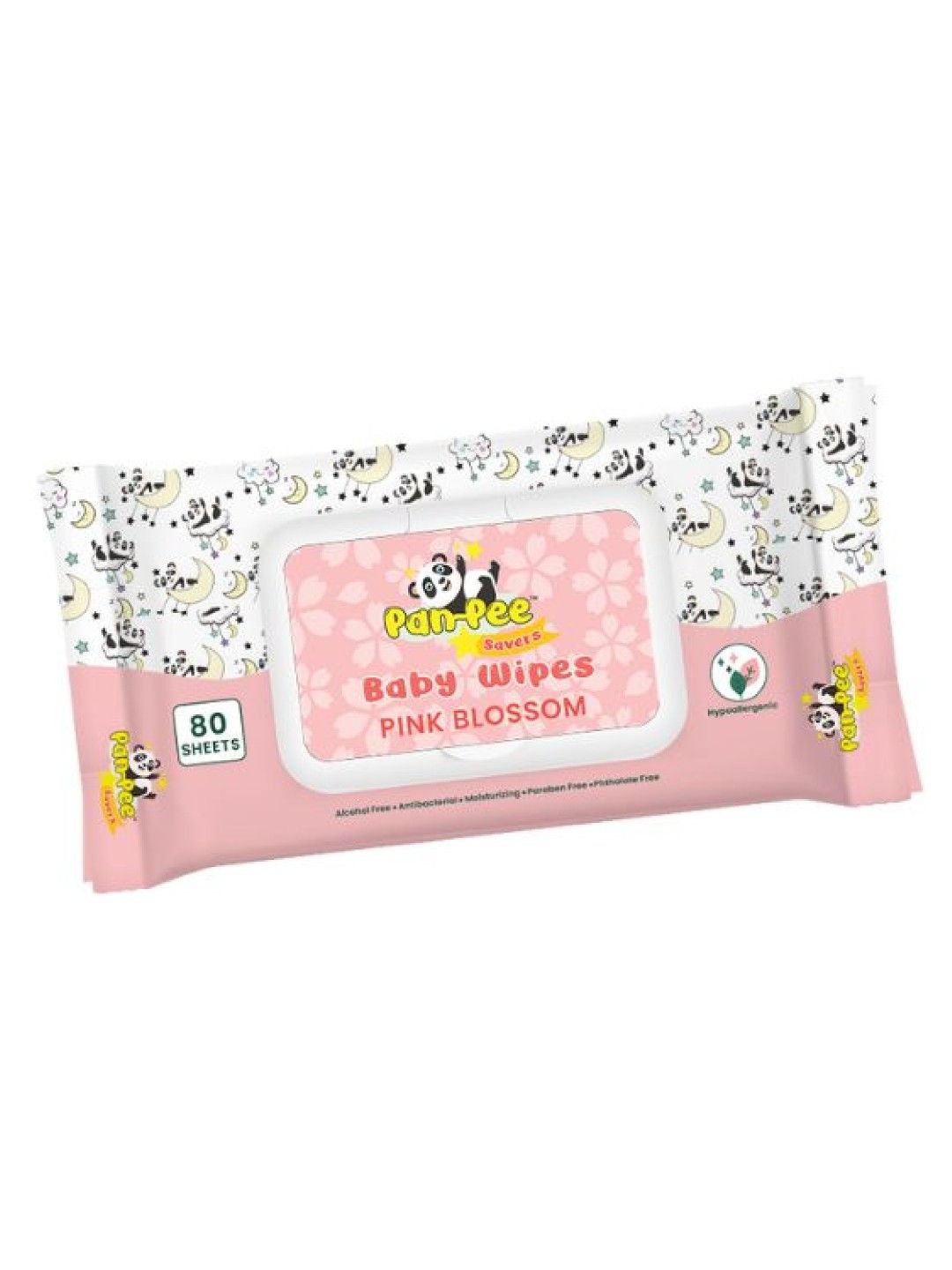 PanPee Savers Pink Blossom Scent Baby Wipes 80's Pack of 1