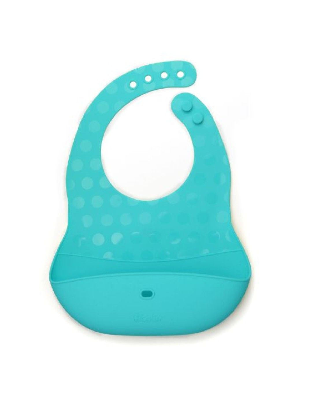 bbluv Pöket: Portable Silicone Bibs & Spoon Feeding Set (Aqua & Grey- Image 2)