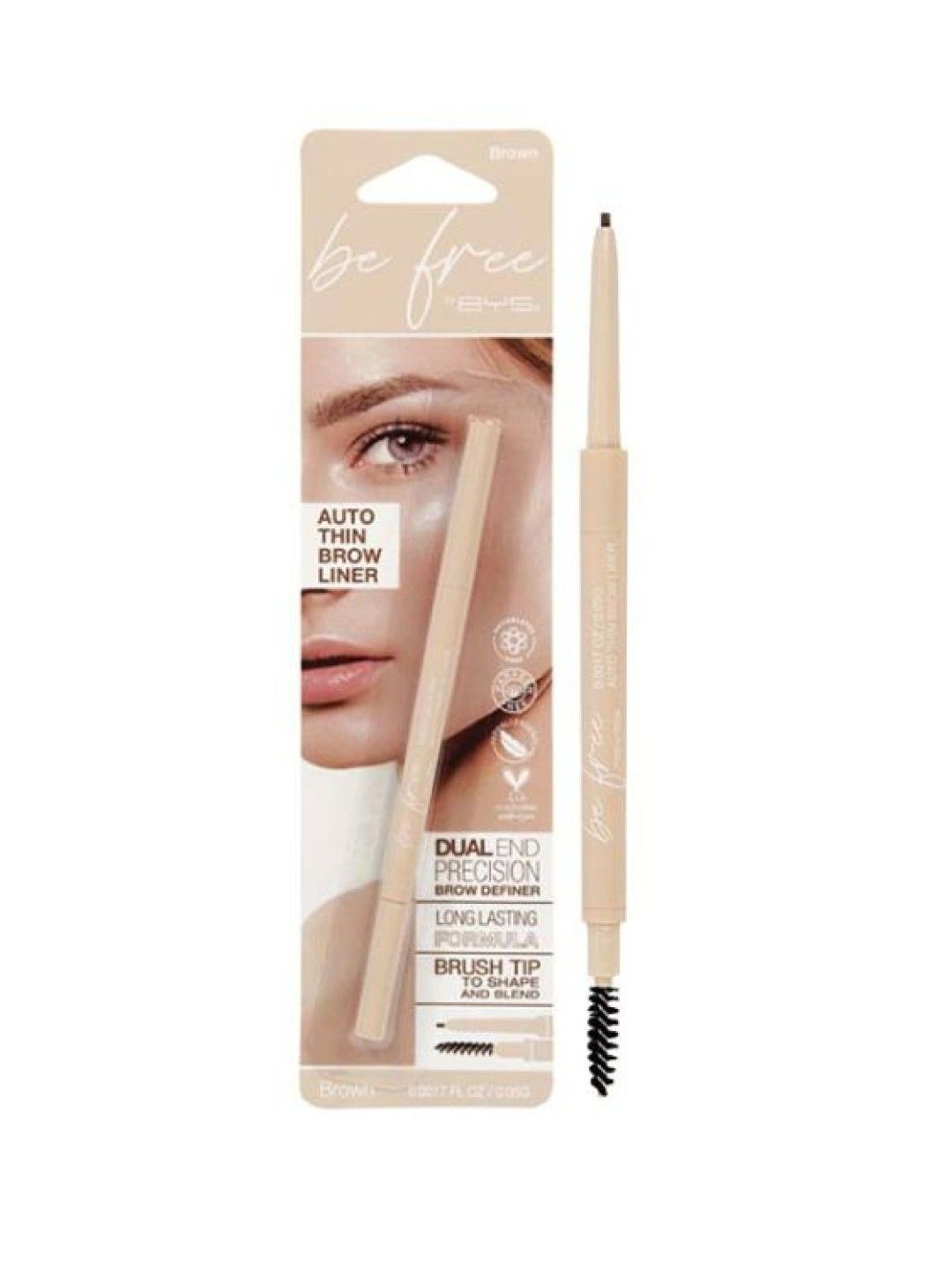 BYS Be Free Auto Thin Brow Liner Brown