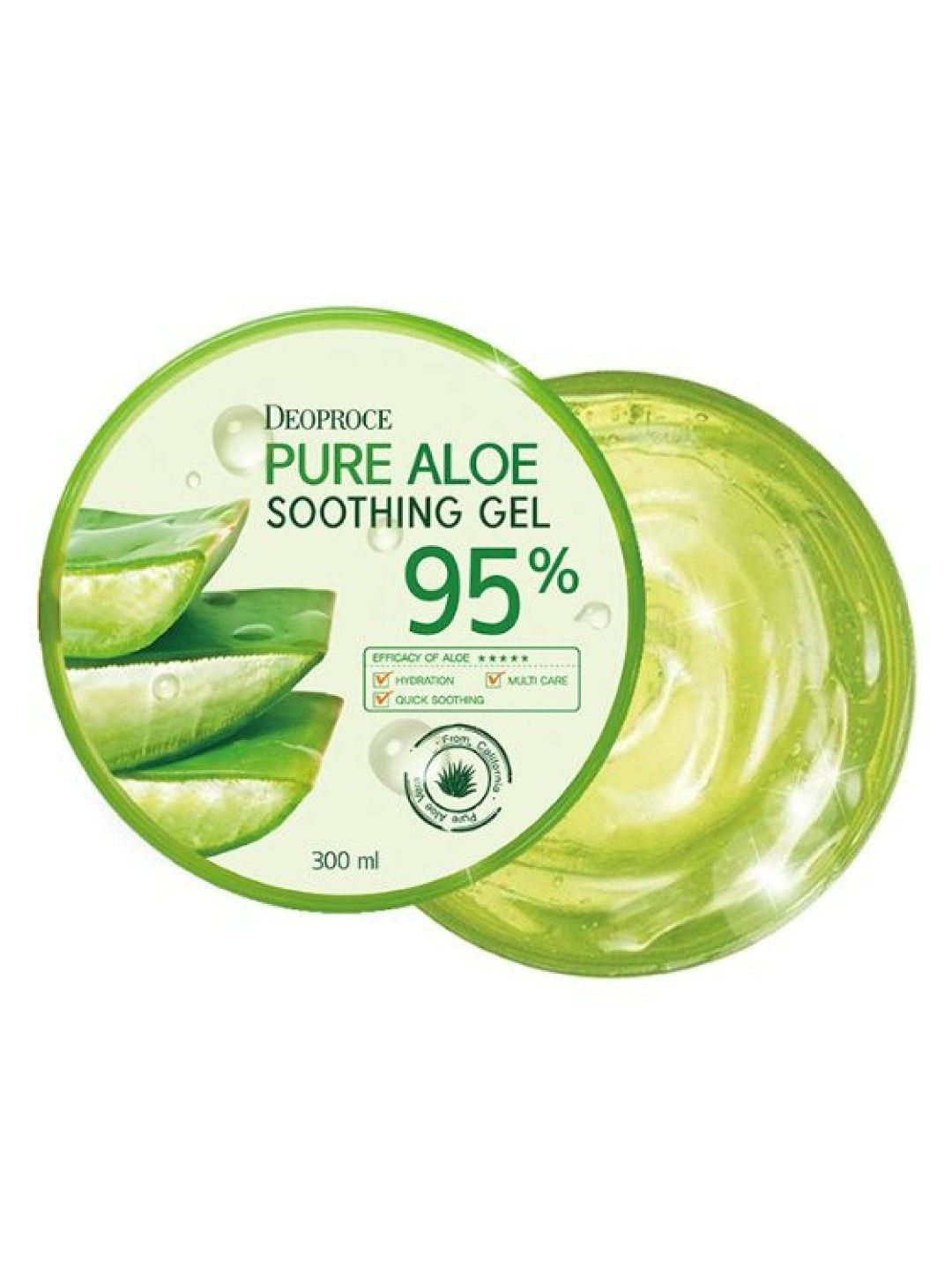 Deoproce Pure Aloe Soothing Gel (300ml) (No Color- Image 1)