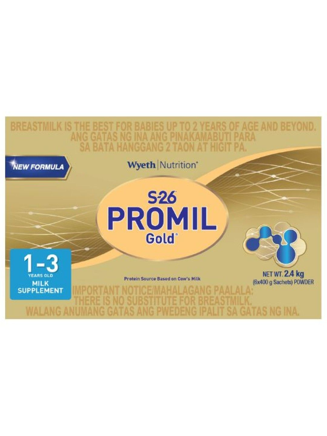 S-26 Promil Gold Three Milk Supplement 1-3 Years Old (2.4kg)