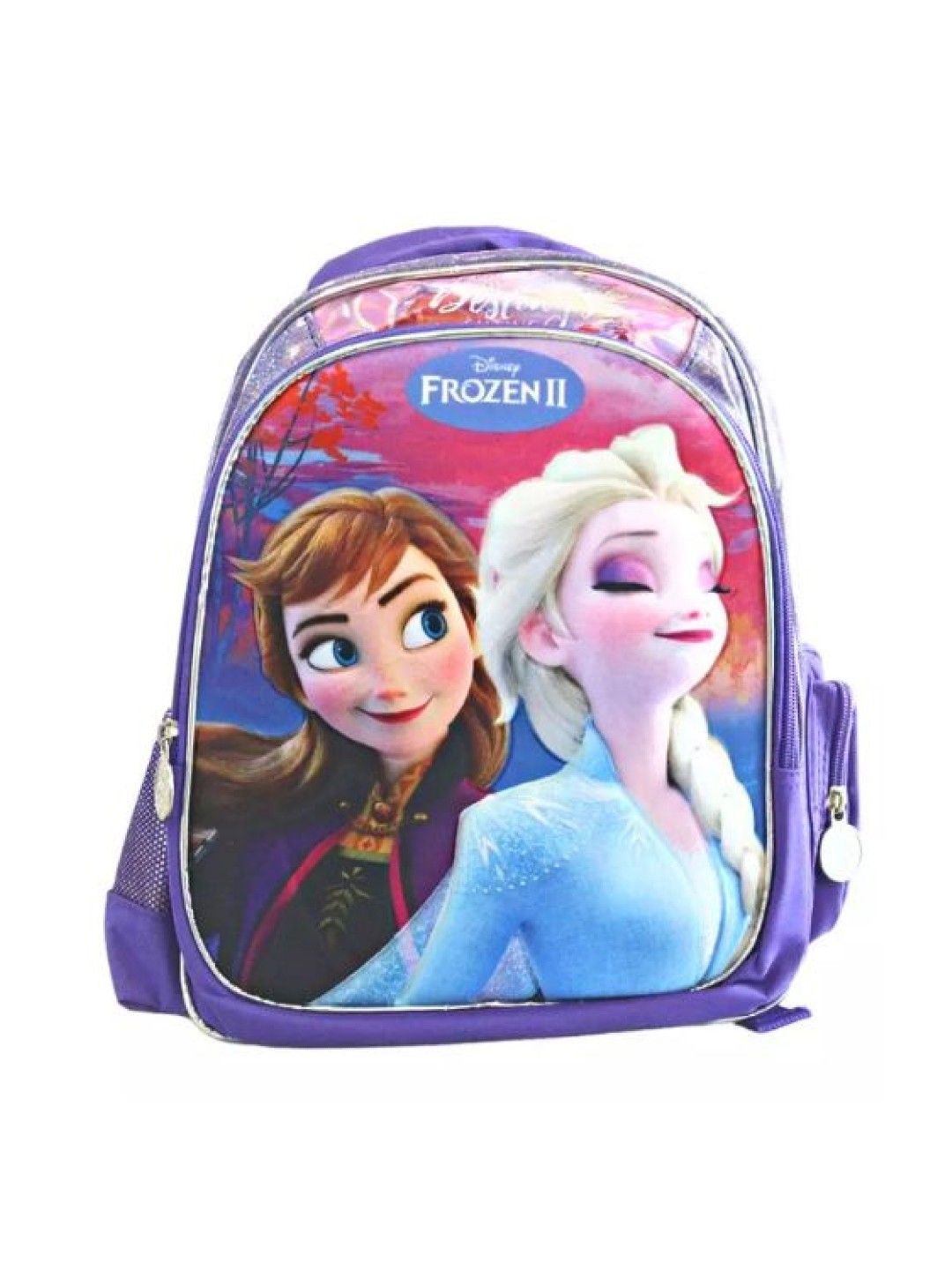 Disney Frozen 3D Elsa and Anna School Backpack with Built-in Rain Hood (No Color- Image 1)