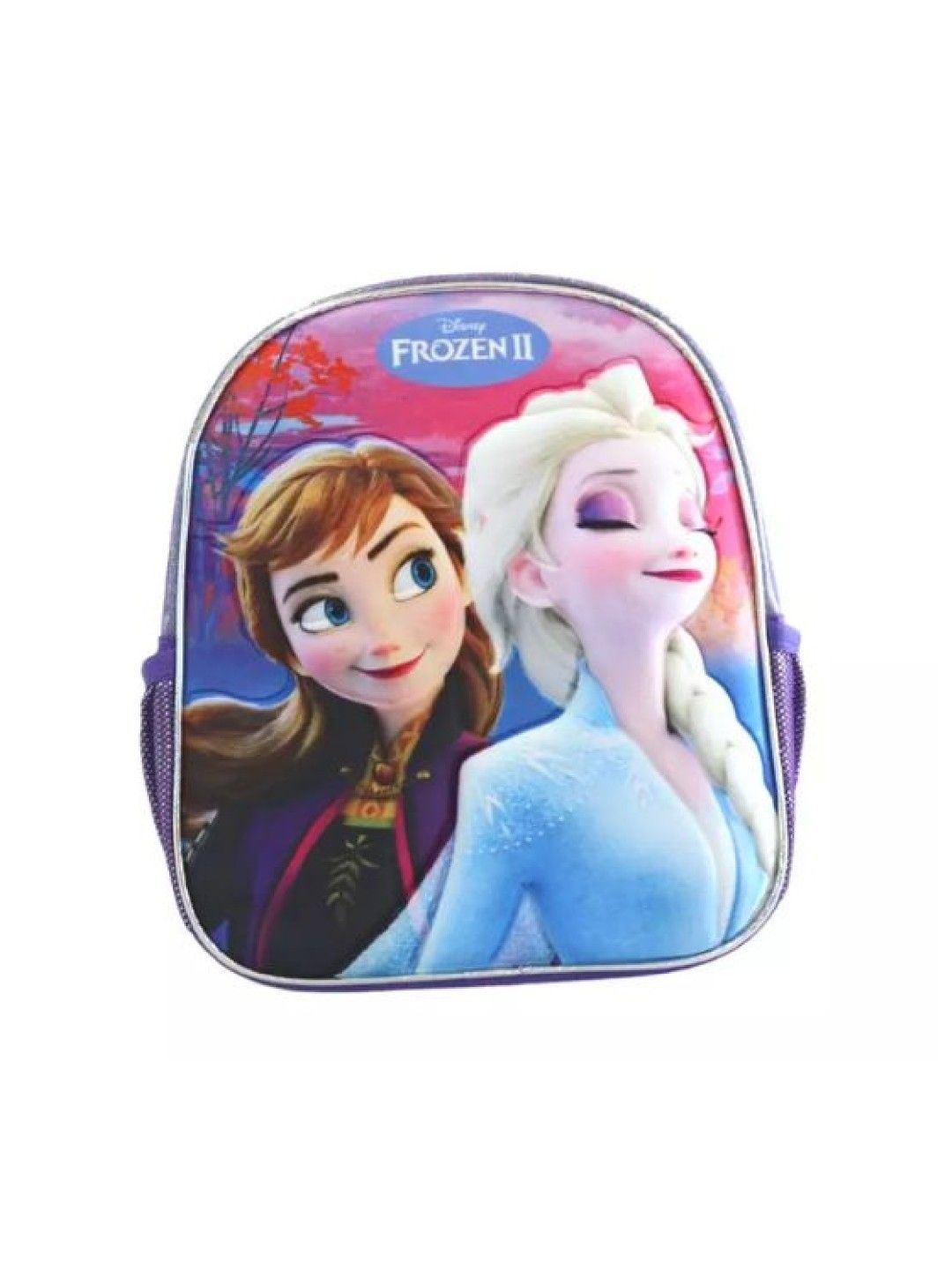 Disney Frozen 3D Elsa and Anna 10inch School Backpack (Purple- Image 1)