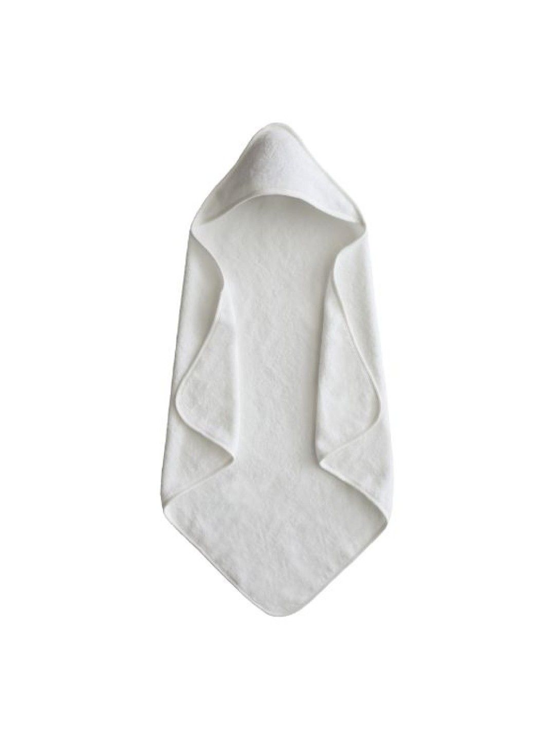 Mushie Organic Cotton Baby Hooded Towel (Pearl- Image 1)