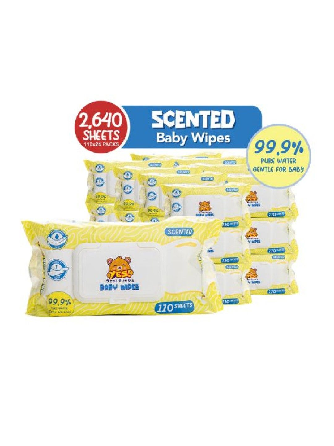 YES! Baby Wipes MEGA (24 PACKS SCENTED) (No Color- Image 1)